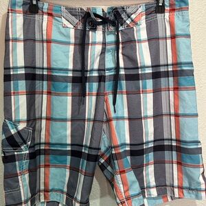 Men's Plaid‎ Swim Shorts Size Large